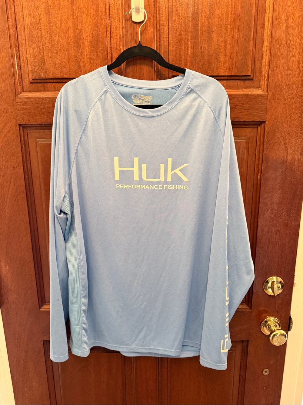 HUK Men’s XXXL Light Blue Performance Fishing Shirt | UPF Sun Protection | VGC